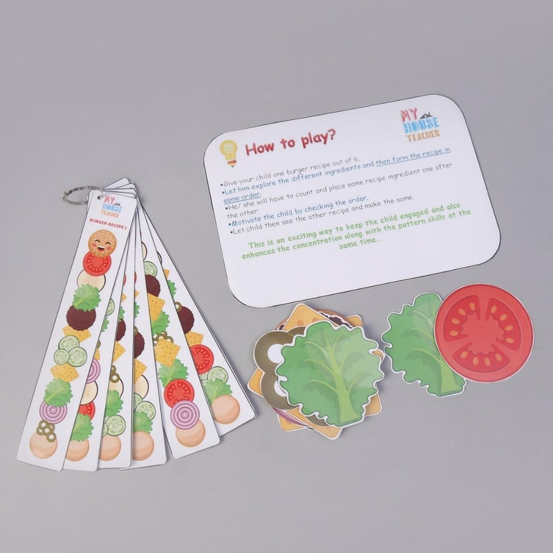 BURGER RECIPE MIND GAME FOR TODDLERS