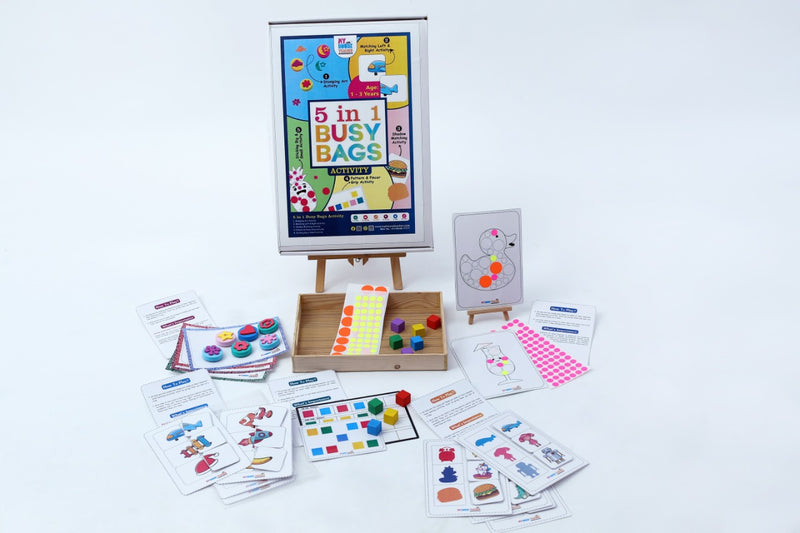5  ACTIVITY IN ONE BUSY BAG SKILLS ENHANCING  BUNDLE FOR 1 TO 3 YEARS