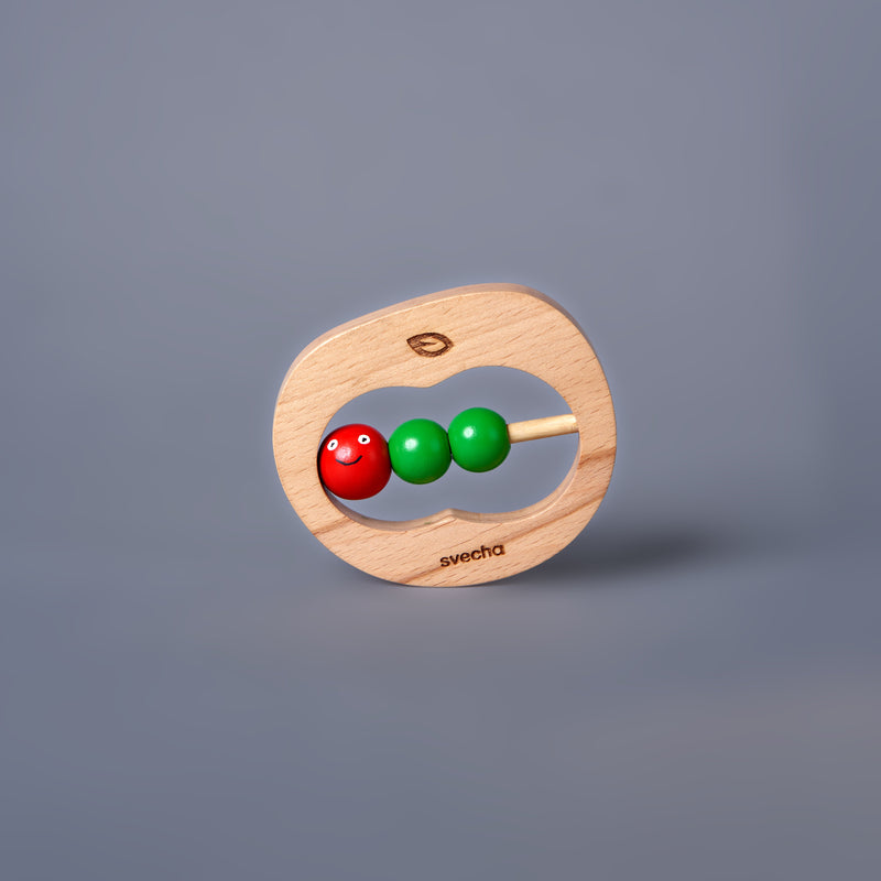 Svecha Toys: Hungry caterpillar apple rattle