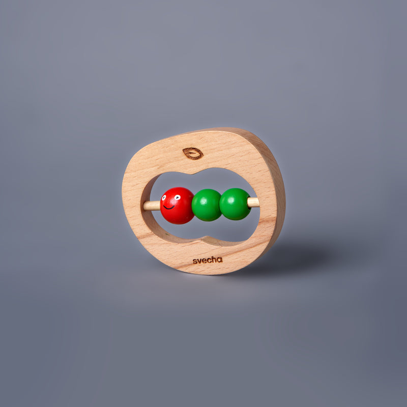 Svecha Toys: Hungry caterpillar apple rattle