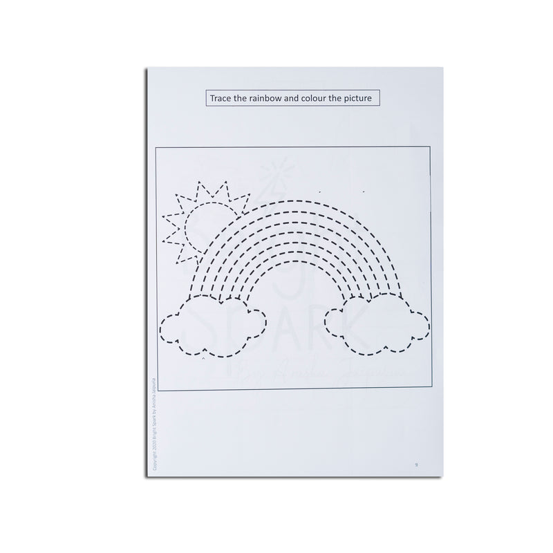 Tracing worksheet - Curved lines (20 sheets)