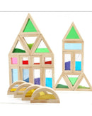 Sensory Blocks – Wooden Large Blocks with Water, Beads, Sand Inserts