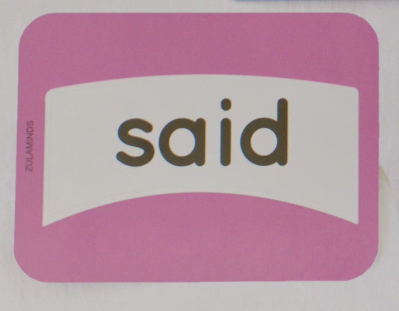 ZulaMinds Sight Words - Pre-Primer and Primer pack (Set of 46 cards)