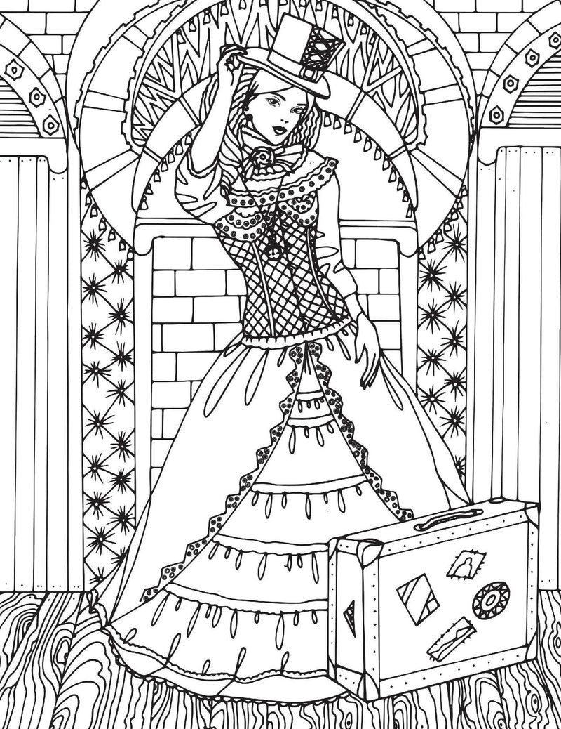 Victorian Fashion- Colouring Book for Adults : Colouring Books for Peace and Relaxation Children Book By Dreamland Publications 9789387177079