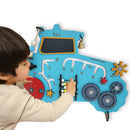 Tracto Tractor Wooden Busy Board With More Than 10 Activities with Stand - Montessori Educational Toy For Kids and Toddlers