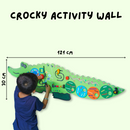 The Funny Mind Crocky Birch Wooden Activity Wall Panel for Kids and Toddlers | Montessori Activities for Home | Pre Learning Kit for Kids | Educational Toys | Free 4" Nano Wooden Puzzle with Every Order