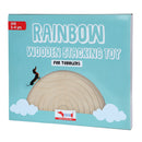 CocoMoco Rainbow Stacker Wooden Toys - Educational Rainbow Toys for Kids, Babies and Toddlers Includes Wooden Blocks, Paint and Brush