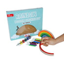 CocoMoco Rainbow Stacker Wooden Toys - Educational Rainbow Toys for Kids, Babies and Toddlers Includes Wooden Blocks, Paint and Brush