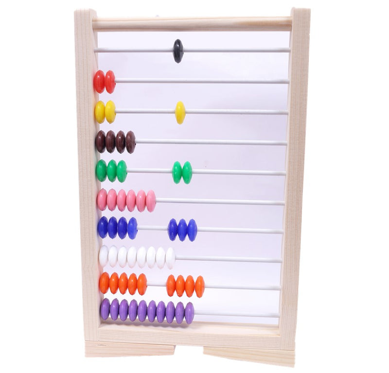 The Little boo Abacus Classic Wooden Toy (Developmental Toy, Brightly-Colored Wooden Beads)