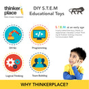 ThinkerPlace STEM Educational DIY Line Follower Robot with Toolkit for 8+ years kids | Learning & Education Toys | STEM toys | DIY kit | IR sensor Robot | Robot toys
