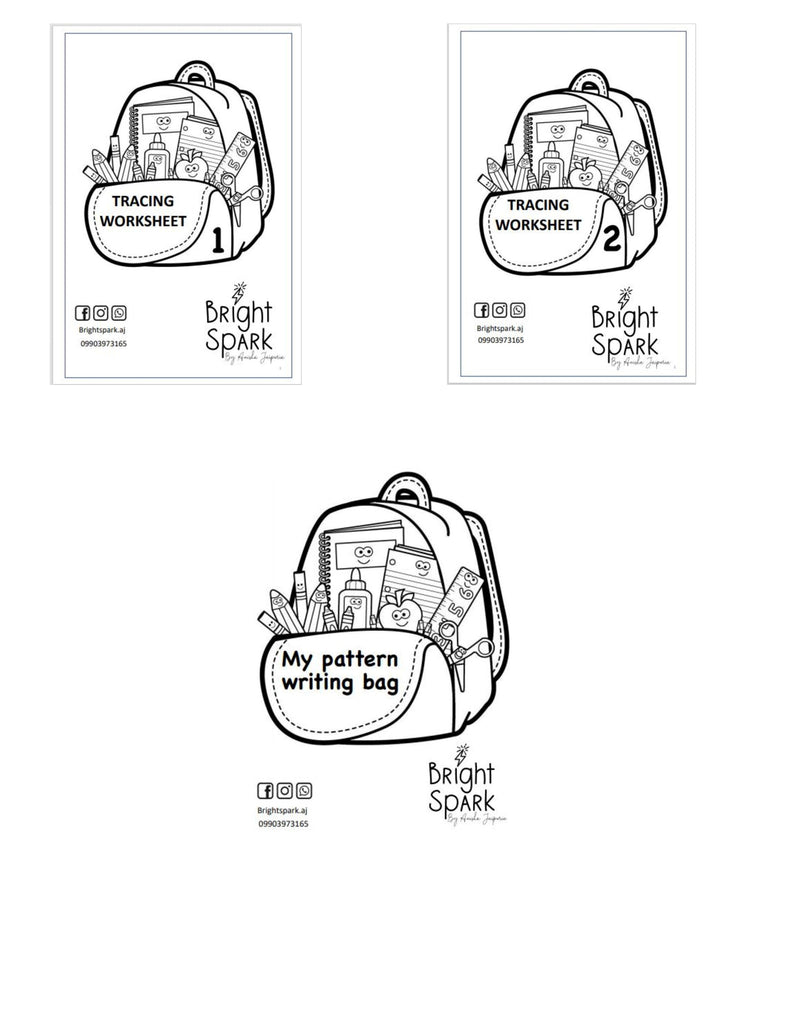 Tracing Starter Worksheet Mini Bag