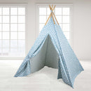 Teepee Tent - Blue Base white dot