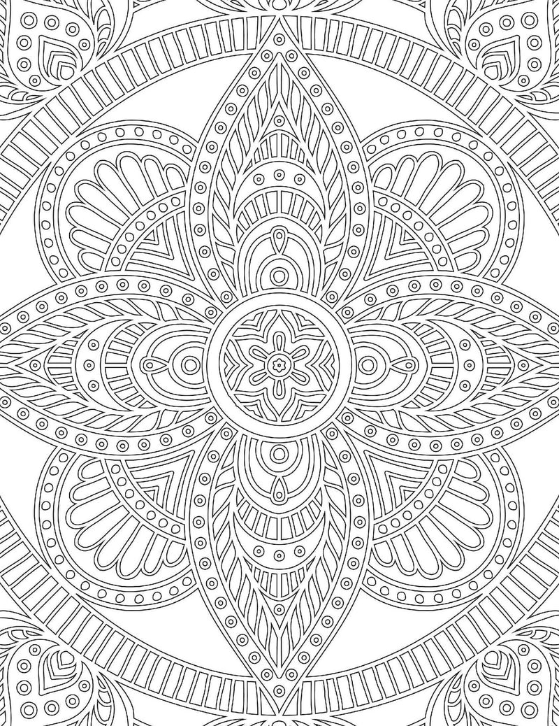 Mandala- Colouring Book for Adults : Colouring Books for Peace and Relaxation Children Book By Dreamland Publications 9789387177017