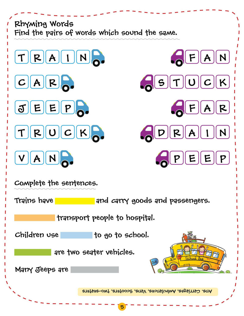 Play With Sticker - Vehicles : Early Learning Children Book By Dreamland Publications 9788184514919