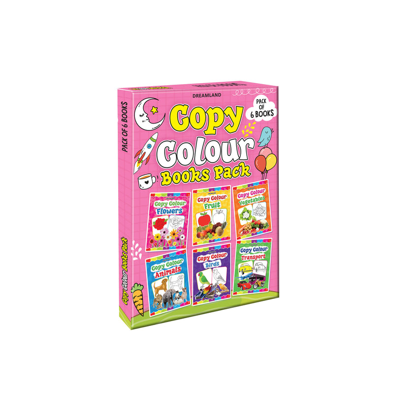 Copy Colour Book - 1 to 6 (Pack) : Drawing, Painting & Colouring Children Book By Dreamland Publications