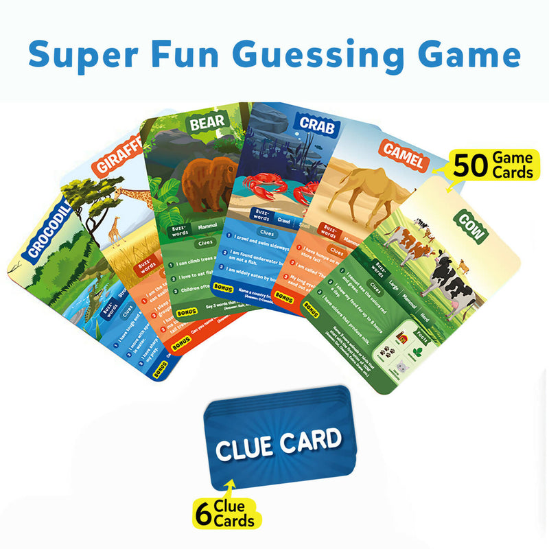 Skillmatics Card Game : Guess in 10 Animal Kingdom | Gifts for Ages 6 and Up | Super Fun for Travel & Family Game Time