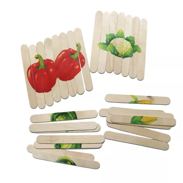 Vegetable Popsicle Puzzles 4 In 1 for Age 3 years above