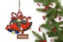 WOODEN JINGLE BELLS ORNAMENT - RED