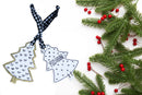 XMAS TREE ORNAMENT -  RECYCLED PAPER CLAY - (PACK OF 2) (Personalization Available )