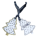 XMAS TREE ORNAMENT -  RECYCLED PAPER CLAY - (PACK OF 2) (Personalization Available )