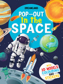 Pop-Out In the Space- With 3D Models Colouring Stickers : Interactive & Activity Children Book by Dreamland Publications
