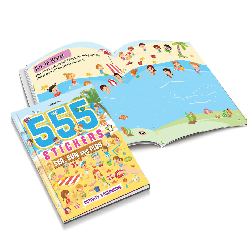555 Stickers and Activity Books Pack -A Pack of 2 Books