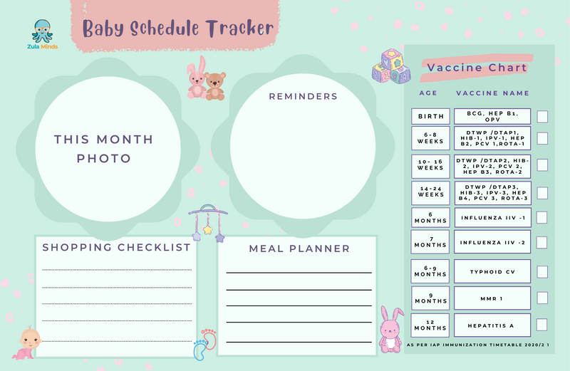 ZulaMinds Baby Milestone Magnetic Tracker - Poster