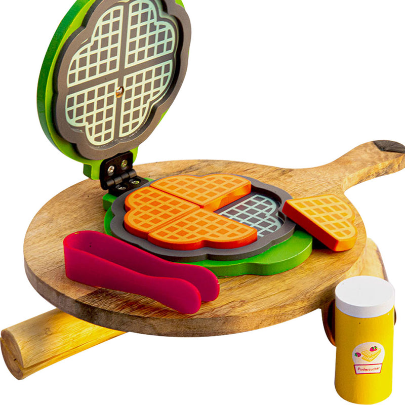  Playbox Wooden Waffle Maker Toddler & Kids Pretend Play Cooking Toy Set ( 1 Years + ) Imagination and Creativity