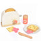 Playbox Little Toasty Toy Kitchen Wooden Pop-Up Toaster Play Set 10 Pcs | Interactive Early Learning Toaster | Pretend Play Kitchen Toy Set for 1 Year +