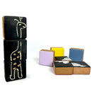Playbox Chalk Board Block- 9 PCS of blocks, 1 Multicolor Chalk box and 1 Duster