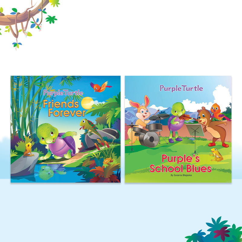 Story Books for Kids (Set of 2 Books) Friends Forever , Purple's School Blues