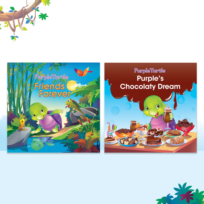 Story Books for Kids (Set of 2 Books) Friends Forever, Purple's Chocolaty Dream