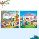 Story Books for Kids (Set of 2 Books) Safari Adventure, Purple's Birthday Party