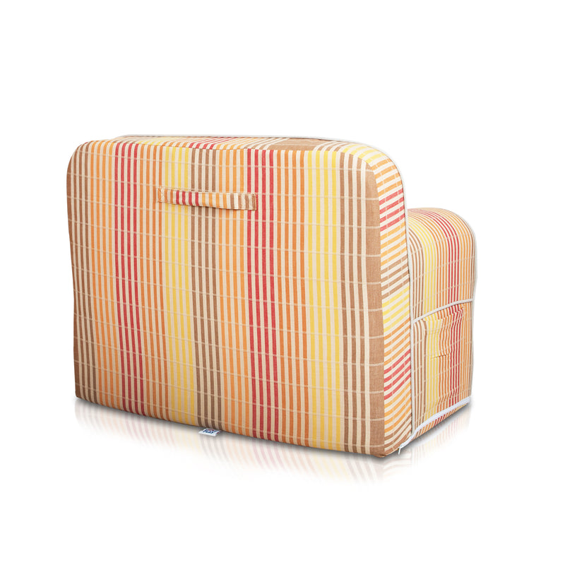 Kid's Comfy Sofa- Woven stripes terra