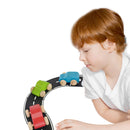 Playbox Wild Track - Tracks and Cars Wooden Toy 24 Tracks and 3 Cars for 1 to 7 Years Toddlers, Boys & Girls