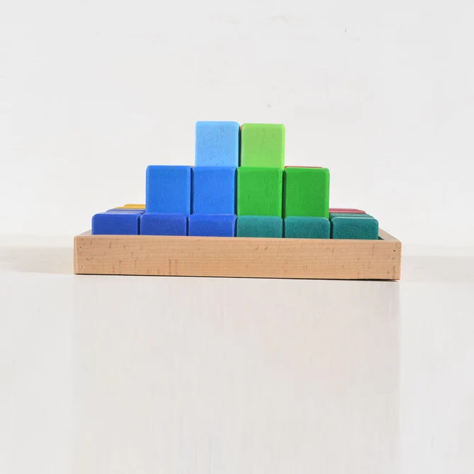 Large Stepped Pyramid of Wooden Building Blocks - Learning Set (36 Pie
