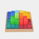 Large Stepped Pyramid of Wooden Building Blocks - Learning Set (36 Pieces)