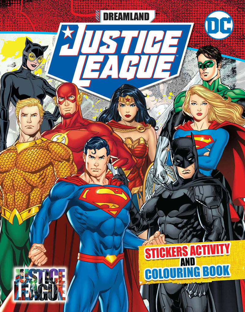 Justice League Stickers Activity and Colouring Book : Interactive & Activity Book