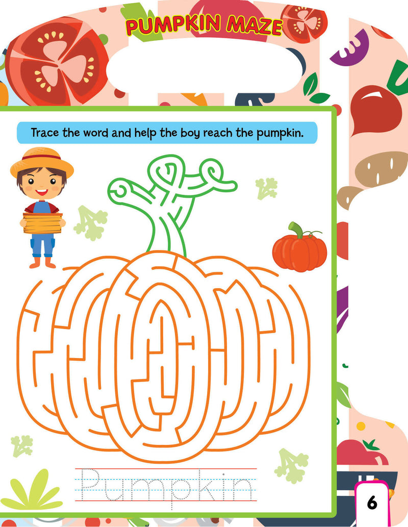 Write and Wipe Book - Vegetables : Early Learning Children Book By Dreamland Publications 9789350891056