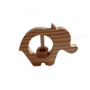 Wooden Animal Shape Baby Rattle (Hippo/Elephant/Turtle/Fish)