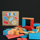 Playbox Wooden Magblocks Wooden Blocks Set,  Creative Thinking, Motor Skills, Imagination Development, Problem Solving Skills  Block Toys for 3+ Year Old Age Girls Boys.