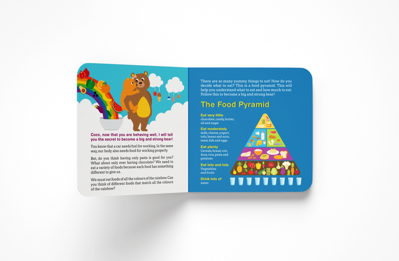 Coco Bear Fussy Bear and the Food Pyramid - A Rhyming Board Book for Picky Eaters