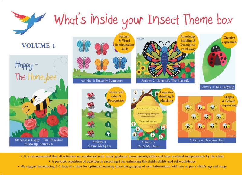 INSECTS BIG BOX | Ages 2 - 3.5 | 6 activities + 1 Story book