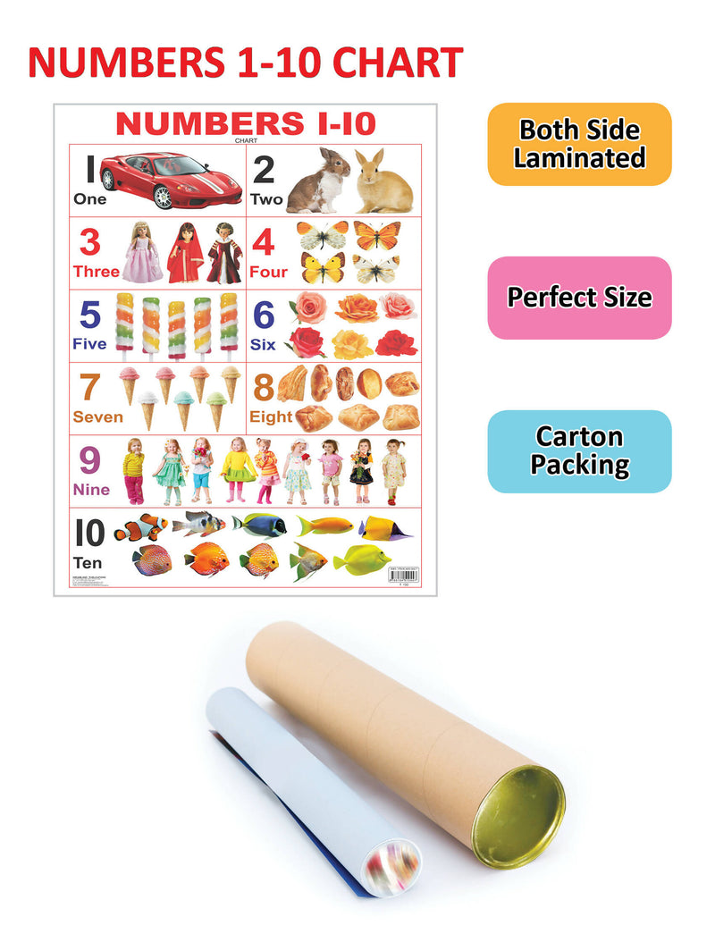 Numbers 1-10 : Reference Educational Wall Chart By Dreamland Publications 9788184510447