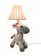 giraffe short Night Lamp - Grey Pink Checks