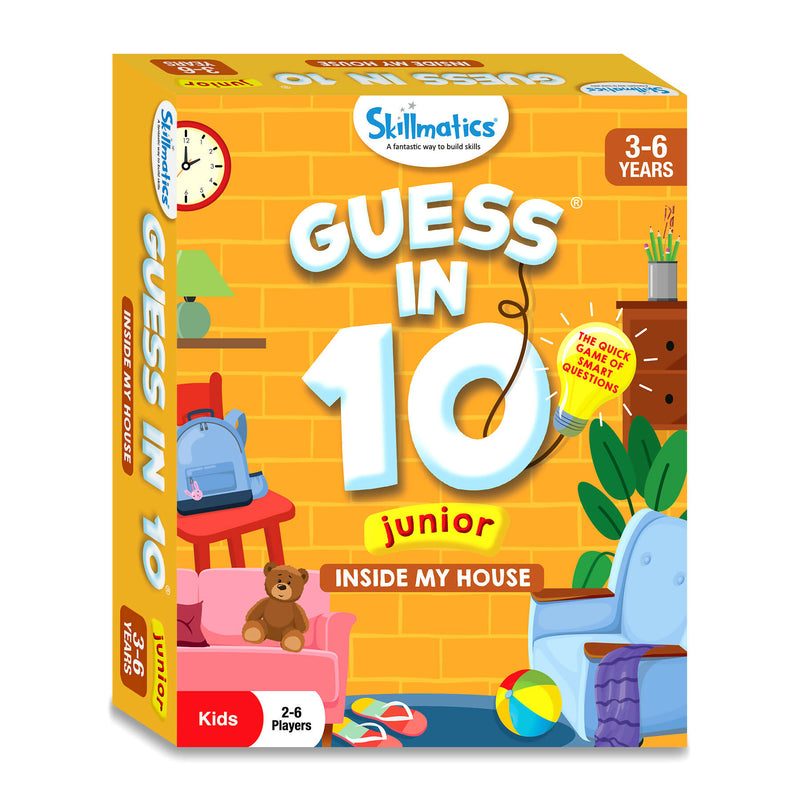 Skillmatics Card Game : Guess in 10 Junior Inside My House | Gifts, Super Fun & Educational for Ages 3-6