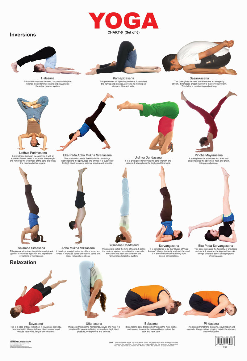 Yoga Chart - 6 : Reference Educational Wall Chart By Dreamland Publications 9788184516418