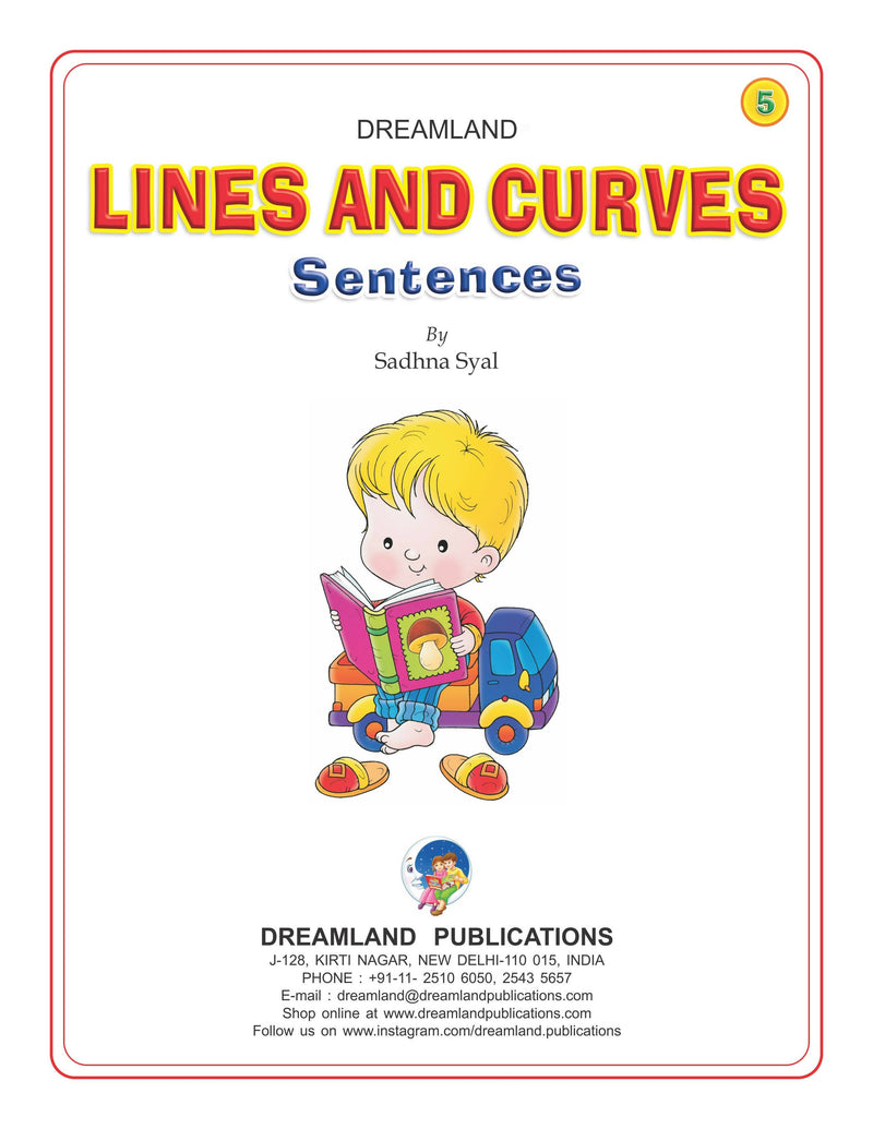 Lines and Curves (Sentences) Part 5 : Early Learning Children Book By Dreamland Publications 9781730152870
