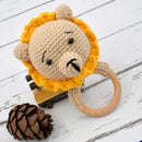 Crochet lion Rattle Cum Soft Toys - Yellow