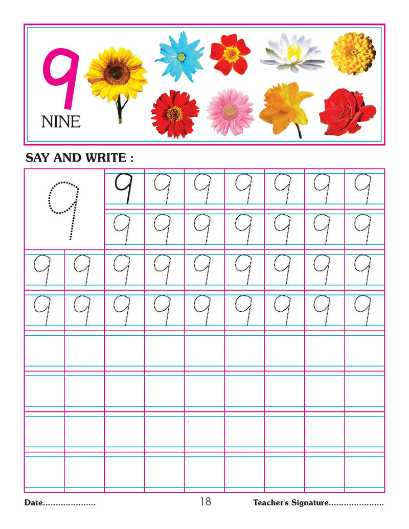 Number Writing Book 1-50 : Early Learning Children Book By Dreamland Publications 9789350893098